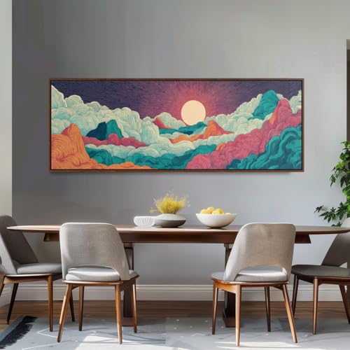 Impression sur toile paysage abstrait grand format 55 x 110 cm - 4