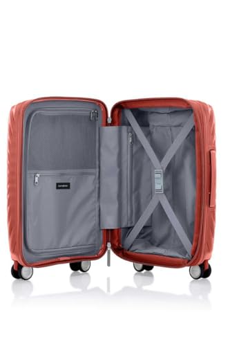 Image of Samsonite Octolite Neo Suitcase, Double Spinner Wheels, Polypropylene|TSA Combination Lock|Expandable|Anti-Theft Secuirty Zipper|Inner Mesh Pocket - 3 Years International Warranty, Coral, 55 cm