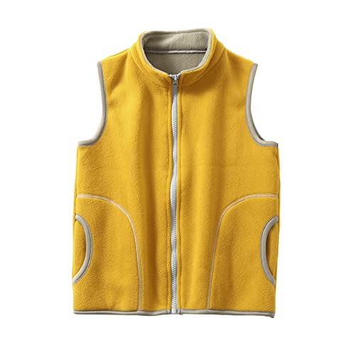Toddler Boys Girls Fleece Vest Coat Warm Thick Cotton Sleeveless Jacket Zip up Polar Fuzzy Waistcoat Fall Winter