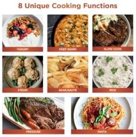HyperHeat 8-in-1 6.5 Qt Pressure Cooker with SimpliServe Table-Ready Ceramic Nonstick Pot, 8-in-1 Multi-Cooker, 1200W, Sauté, Steam, Yogurt, Rice & Pasta Maker, Sage Leaf