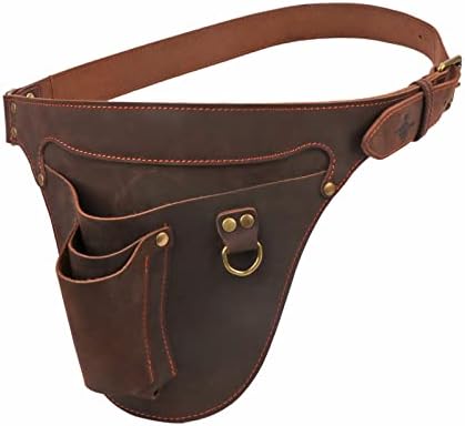 TOURBON Handyholster aus echtem Leder für Gürtel, EDC Taschenmesser TOURBON Handyholster aus echtem Leder für Gürtel, EDC Taschenmesser