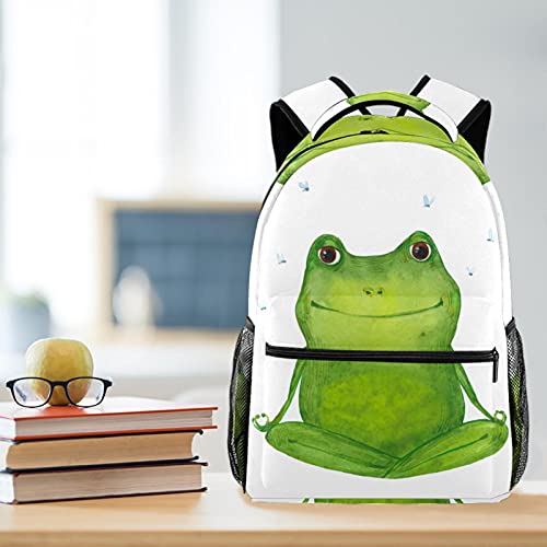 Sac à dos de voyage imprimé grenouille multicolore résistant et original - 6