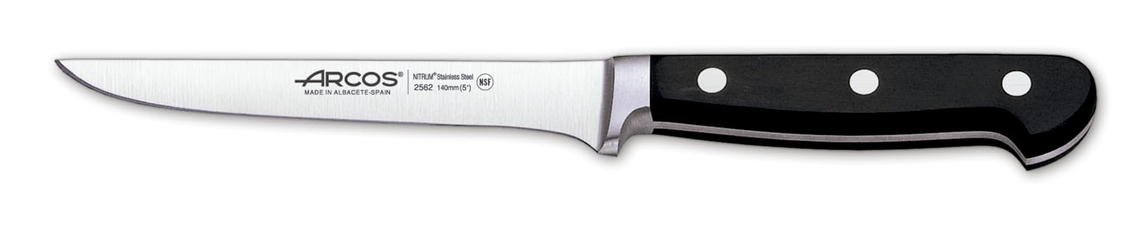 Arcos Cuchillo Deshuesador Profesional 140 mm Acero Inoxidable NITRUM Mango POM Serie Clásica