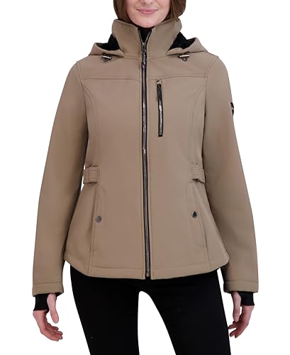 Veste softshell détails ours pour hommes en Beige