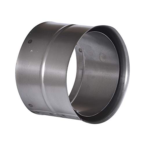 FIREFIX R160/WD Wandfutter, doppelt, passend für 2 mm starke Ofenrohre/Rauchrohre in 160 mm Durchmesser, für Kaminöfen und Feuerstellen Unlackiert