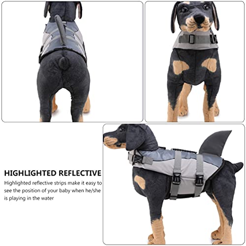 POPETPOP Jaqueta de Vida Do Cão Cão Casaco Float Com Tiras Reflexivas Coletes Roupas de Tubarão Nada