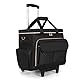 Luxja Lehrertasche Damen Groß, Lehrertasche Trolley, Lehrertrolley für Reisen & Schule, Rollende Laptoptasche Frauen mit Rädern, Schwarz