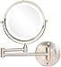 Rucci Wall Mount LED Lighted Mirror 10x/1x Magnification, 8.75