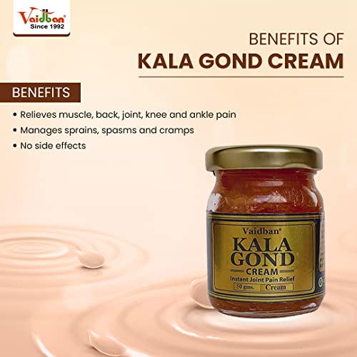 Vaidban Kala Gond Cream - Instant Ayurvedic Pain Relief Cream for Men & Women (30 Gm)
