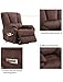 CANMOV Power Lift Chair Recliners for Elderly, Electric Recliner Antiskid Fabric Sofa Living Room Chair with Overstuffed Pillow Design, Chocolate