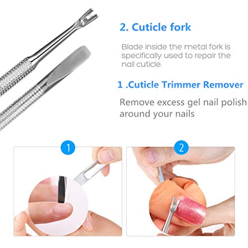 Maniküre Pediküre Set, Nagelhautschieber Nagelhautzange Nagelknipser Spatel Nagelfeilen Nagelpflege Kit für Damen… – Bild 6