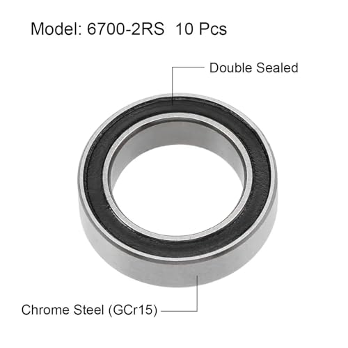 Roulements à billes 6700-2RS ABEC-5 haute précision pour modèle réduit - 5