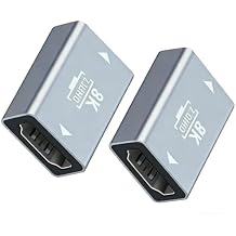 Hididi Gold Plated HDMI Coupler 2 Pack, 8K HDMI Extender - Female to Female Adapter for TVs, Blu-Ray, Monitor, Projector, Gaming Consoles, Home Cinema, UHD, 3D, HDR, HDCP, Ethernet