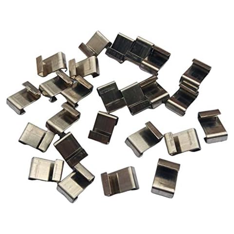 BOKIE 25Pcs Stainless Steel Glazing Z Overlap Z-Lap for, Glass Cover