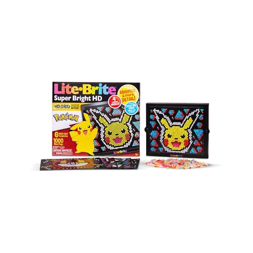 Basic Fun Lite-Brite Pokémon - Planche à Dessin Lumineuse LED avec Couleurs - Jouet Lumineux pour Enfants