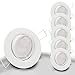 DECORA Decken Einbaustrahler 5x SMD LED 6W 450 Lumen = 60W 230V GU10 Warmweiss 3000k schwenkbar WEISS Leuchtmittel austauschbar