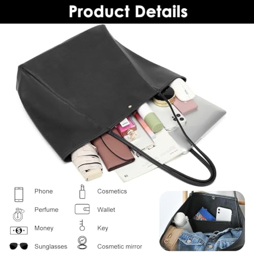 Image of PALAY Tote Bag for Woman Soft Lighweight Puffy Travel Handbag 15.6 inches Laptop Quilted Shoulder Hand Bags for Women