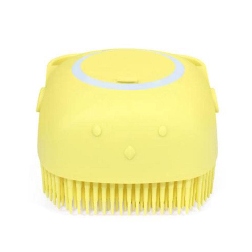 Style Homez SQUEAKY, Soft Silicone Kids Friendly Body Brush Scrubber with Shower Gel Dispenser Bath Essentials, Yellow Color-image-35