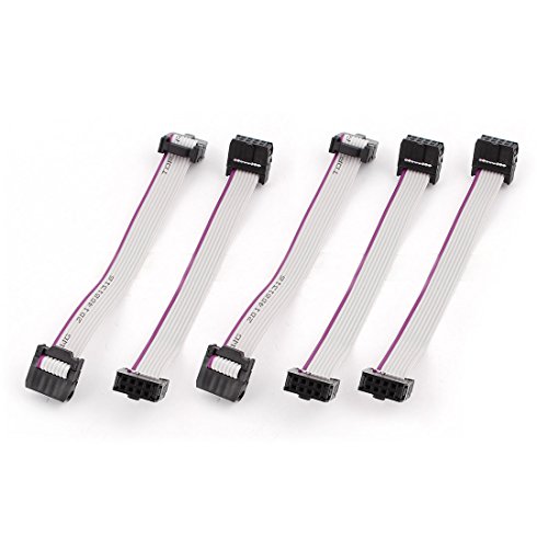 Aexit 5pcs Cable plano IDC 8 pines 10cm miniatura 1