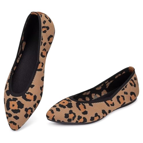 Image of Frank Mully Womens Pointed Toe Flats Knit Dress Shoes Comfort Women Shoes Softable