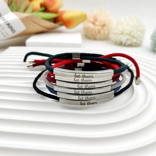Let Them Bracelets Self Worth Motivational Engraving Bracelets To Sorority Sisters Best Friends Inspirational Friendship Bracelets3