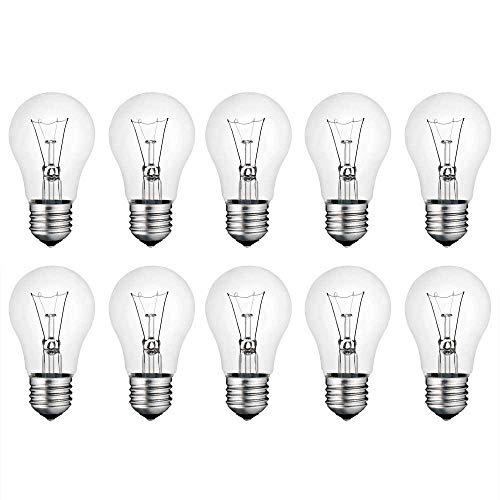 NCC-Licht 10 Stück Birnenlampe Standard klar E27 60W warmweiß dimmbar...