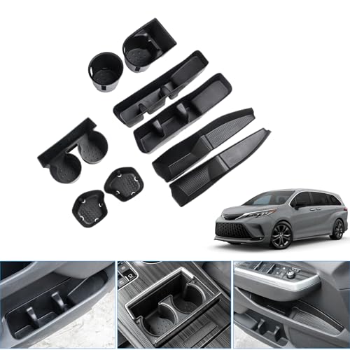 Accesorios para Toyota Sienna 2021-2026 insertos portavasos miniatura 1