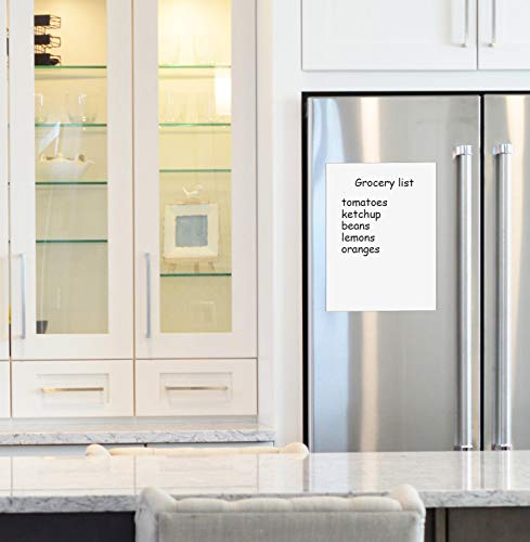 5 Dry Erase White Magnetic Sheets - 9" X 12" - Magnetic White-Board Write On Wipe Off Sheets - Total Of 5 Sheets. The Best Flexible Dry Erase Sheets On The Market! Without Markers #TOP4