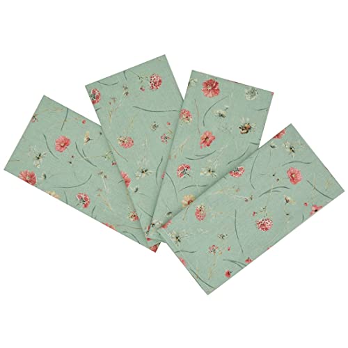 Servilletas de Tela Floral Verde Menta Set x4 miniatura 4