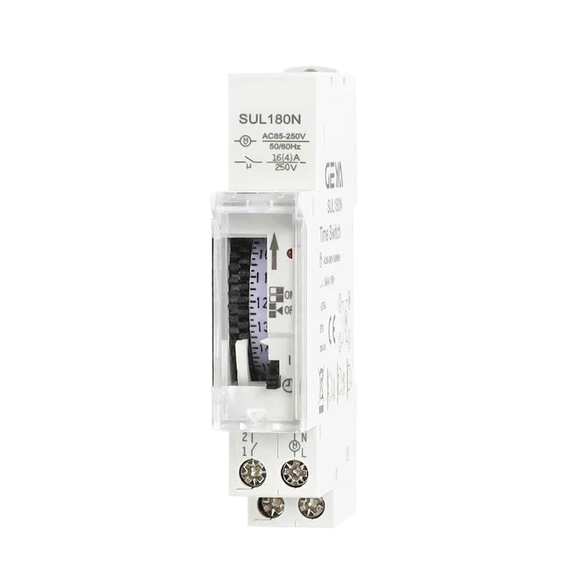 SUL180N Timer Switch 24 Hours Electrical Programmable Timer 110V 220V 16A with Battery Din Rail Mechanical Timer Switch