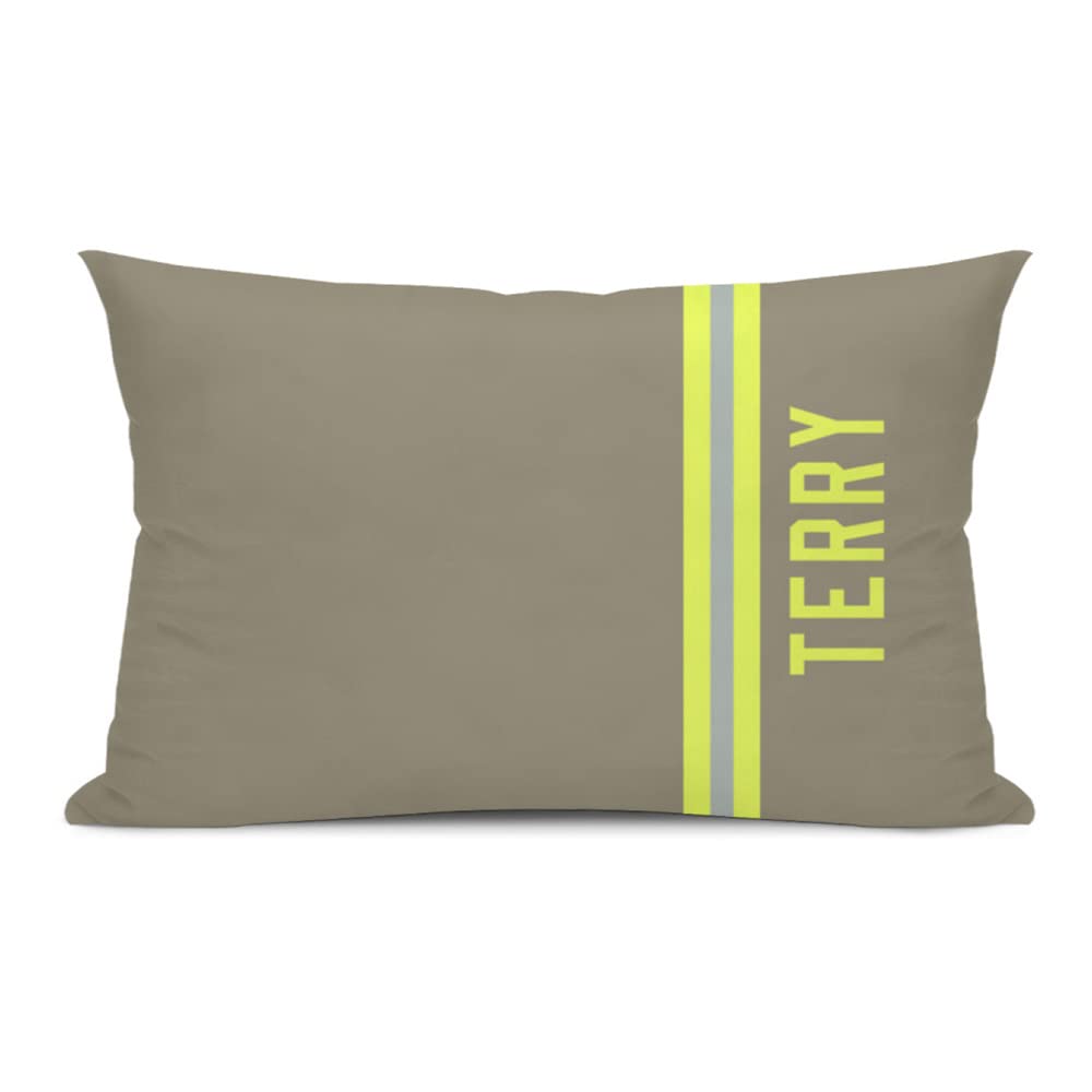 Custom Firefighter Pillowcase with Name Firefighter Gifts for Men Standard Queen King Body Size Pillow Cases for Fireman (12"x16")