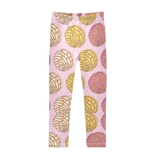 ZZKKO Girls Leggings Cute Mexico Kangxu Bread Toddler Girls Clothes Leggings for Girls Toddler Girls Leggings 3-4T