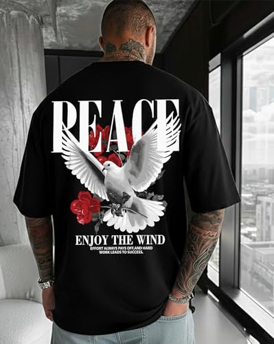 Image of AUSK Baggy Hip-Hop T-Shirt for Men - Graphic Printed T Shirts || Oversized Men Tshirt || T-Shirts