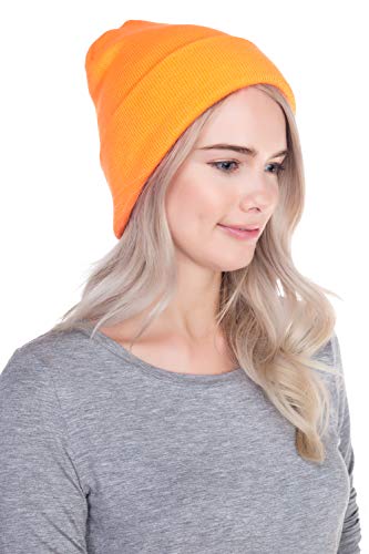 Image of Top Level Beanie Men Women - Unisex Cuffed Plain Skull Knit Hat Cap
