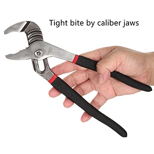 Generies Brands Straight Jaw Tongue And Groove Pliers,Water Pump Pliers Groove Joint Pliers,Carbon Steel,High-Visibility Handle (10 Inch) #TOP5