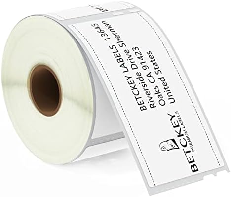 BETCKEY 57mm X 32mm Étiquettes Thermiques Directes Perforées – 1000 Étiquettes/Rouleau – Compatible Zebra Et Plus