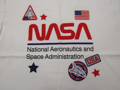 NASA Logo & Printed Patches Crew Neck Short Sleeve Athletic Heather Girl's T-Shirt2