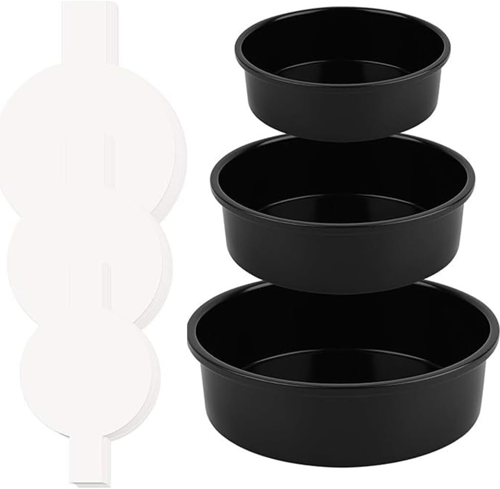 Multifuntional Cake Baking Molds Round Cake Pans Round Baking Pans Stainless Steel Texture Suitable for Kitchen Baking