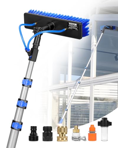 VEVOR Water Fed Pole Kit, 12FT Solar Panel Cleaning Pole with Extendable Handle, 180&deg; Rotatable...
