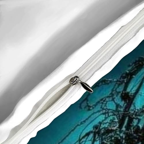 Housse de couette pirate 135x200cm en microfibre douce avec fermeture éclair