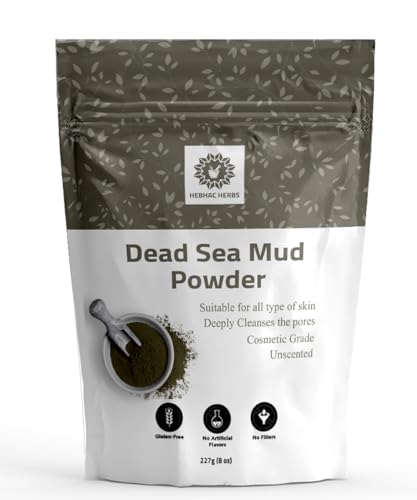 Polvere di fango del Mar Morto, 227 g, polvere per maschera facciale per uomini e donne, detergente naturale per il viso, rassodante della pelle, rimozione punti neri
