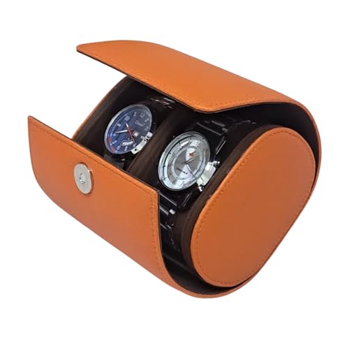Image of THE CASE Luxury Watch Roll Case - Travel Watch Organizer-Watch Travel Case for 2 Watches | PU Leather Portable Gift Box for Watch Collectors