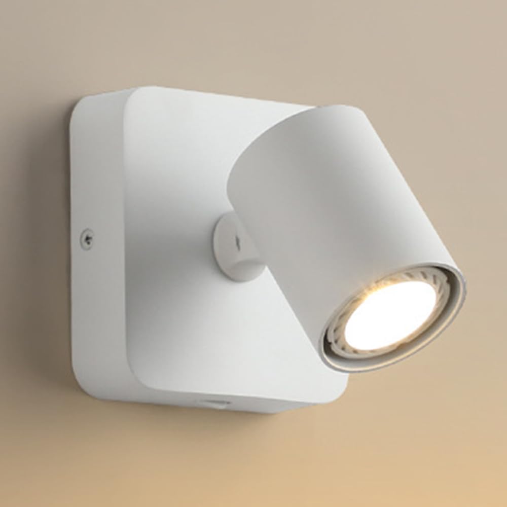Lampe De Lecture De Chevet Avec Fonction De Réglage 360 ​​° + 80 °, Mini Applique Murale En Métal, Appliques Murales Led Modernes, Luminaire Gu10, Applique Murale De Décoration De Chambre Simp