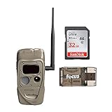 Cuddeback CuddeLink Black Flash 20MP Trail Camera with 32GB Card and Reader (3 Items)