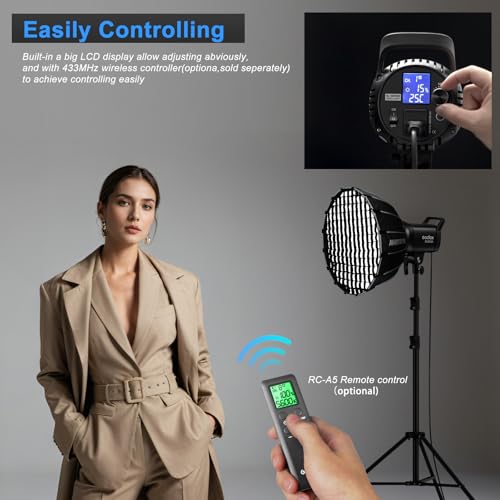 Image of Godox SL-60W CRI 95+ LED Video Light SL60W White 5600K Version 60WS Bowens Mount+Remote Control+Reflector
