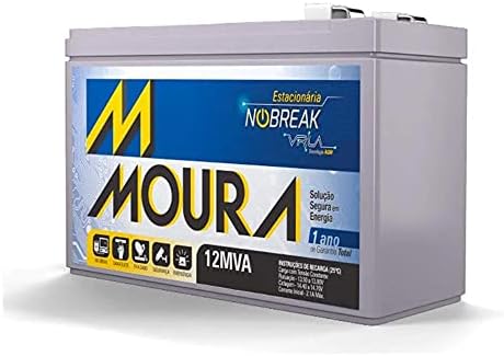 Bateria Moura Centrium ENERGY 12MVA-9 Estacionaria Nobreak 12V 9A...