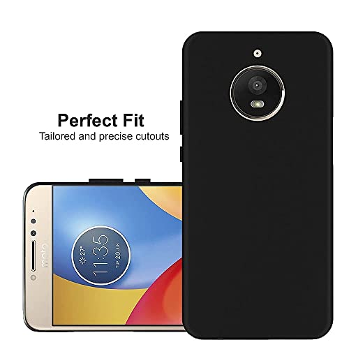 Image of Mobile Back Cover Case for Moto E4 Plus (Silicone Case|CameraProtection|Black SC1510)