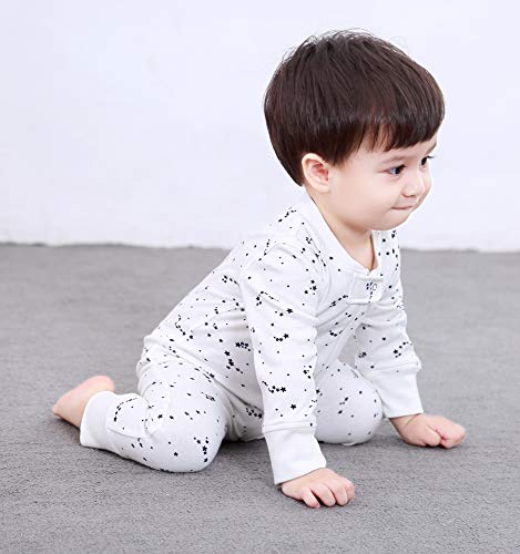 Image of Owlivia Organic Cotton Baby Boy Girl Zip Up Sleep N Play, Footless, Long Sleeve (Size 0-18 Month)