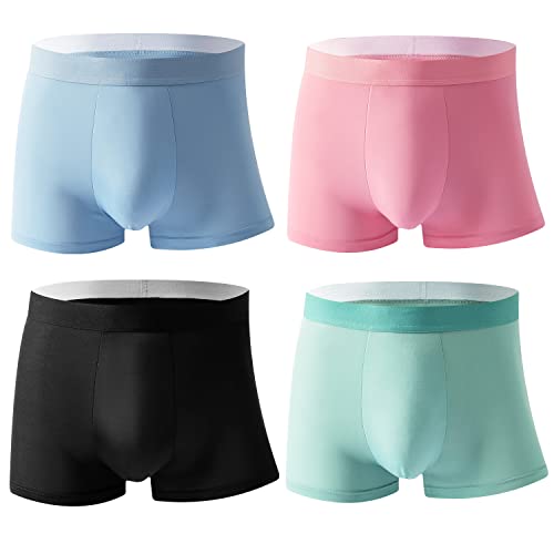 Men's Boxer Briefs Low Rise Undies Cool Boxers Shorts Underpants Soft Pants Breathable Trunks Ice Silk Underwear For Men #TOP19
