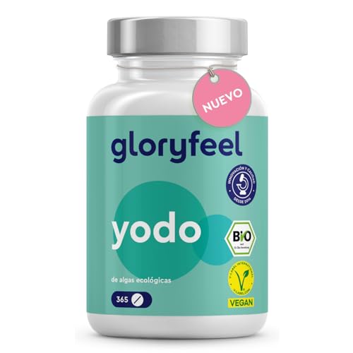 Yodo de Algas Ecológicas - 225µg Yodo Alta Dosis - 365 Tabletas - Calidad Ecológica Certificada -...
